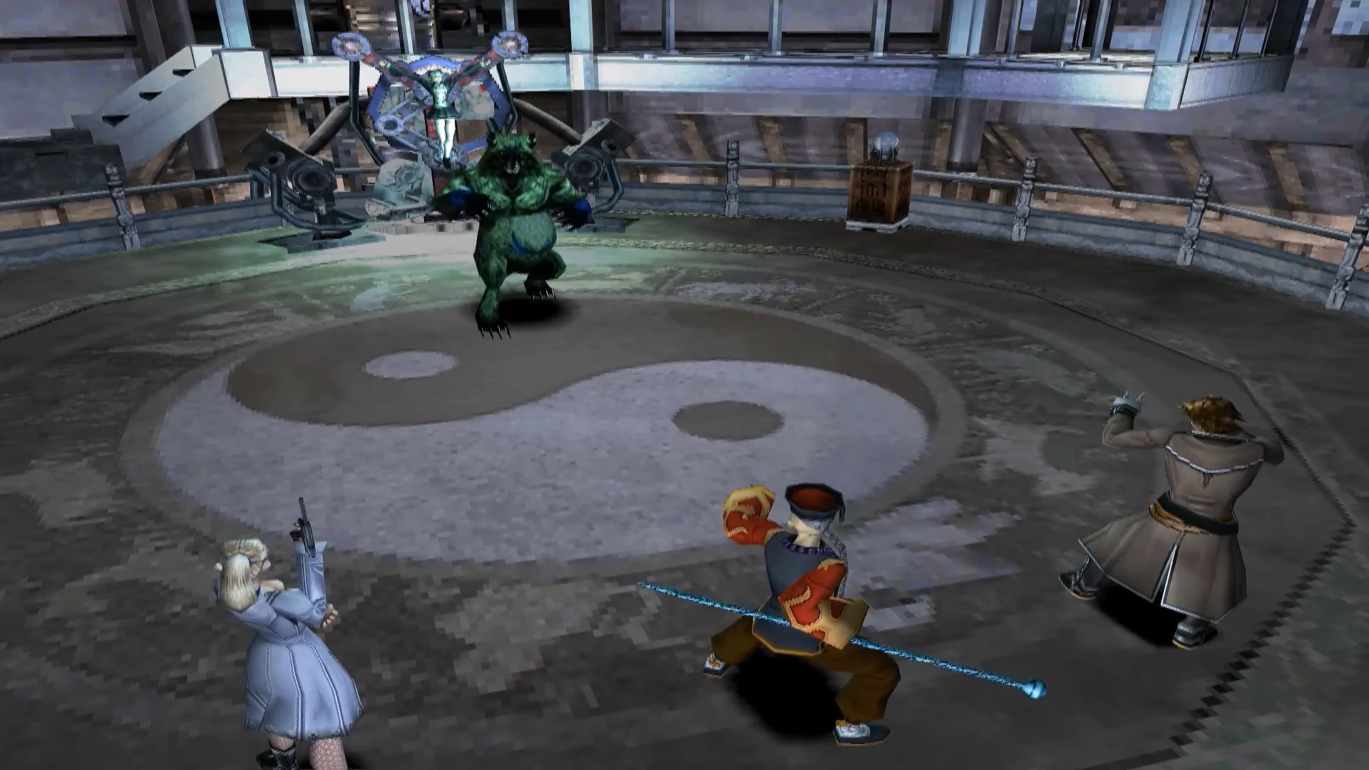 shadow hearts - protagonists in battle against a demonic badger