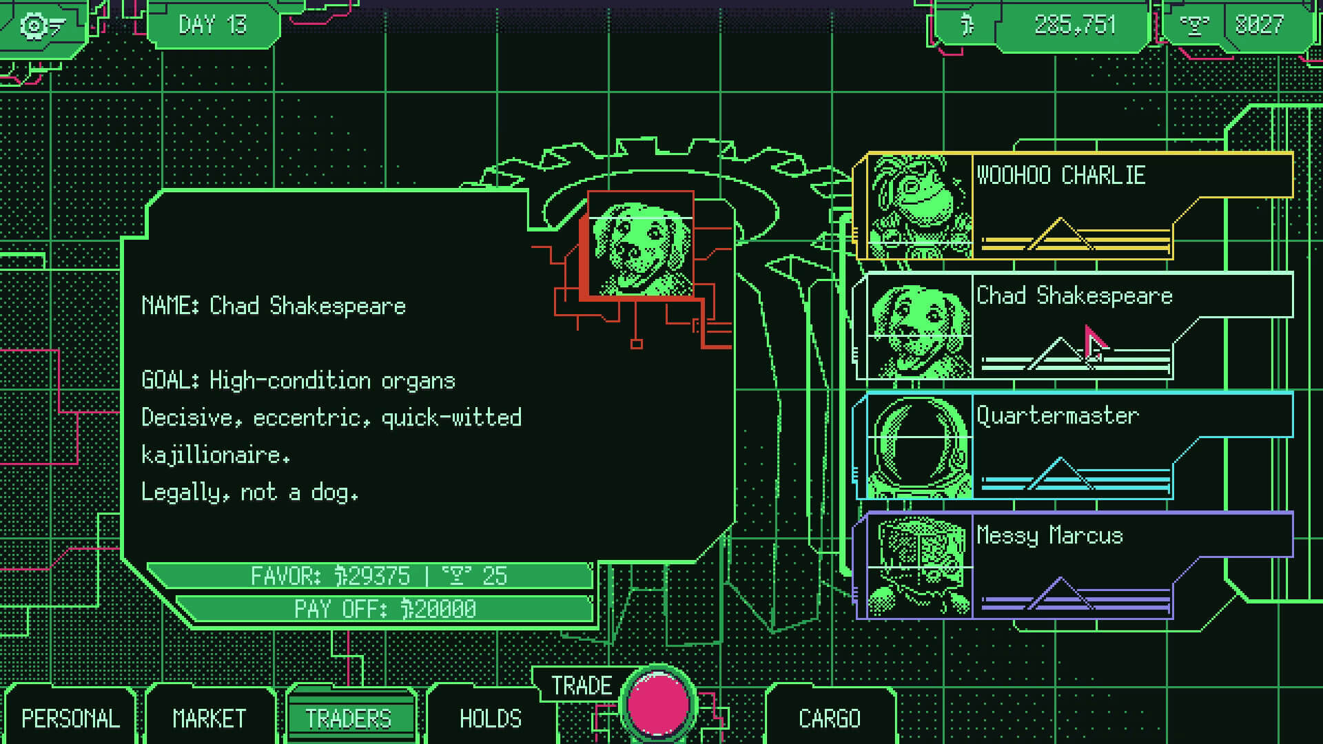 Space Warlord Organ Trading Simulator Not Dog