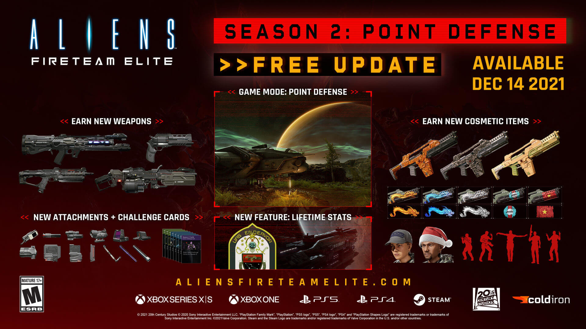 Aliens: Fireteam Elite Season 2 Point Defense free update content