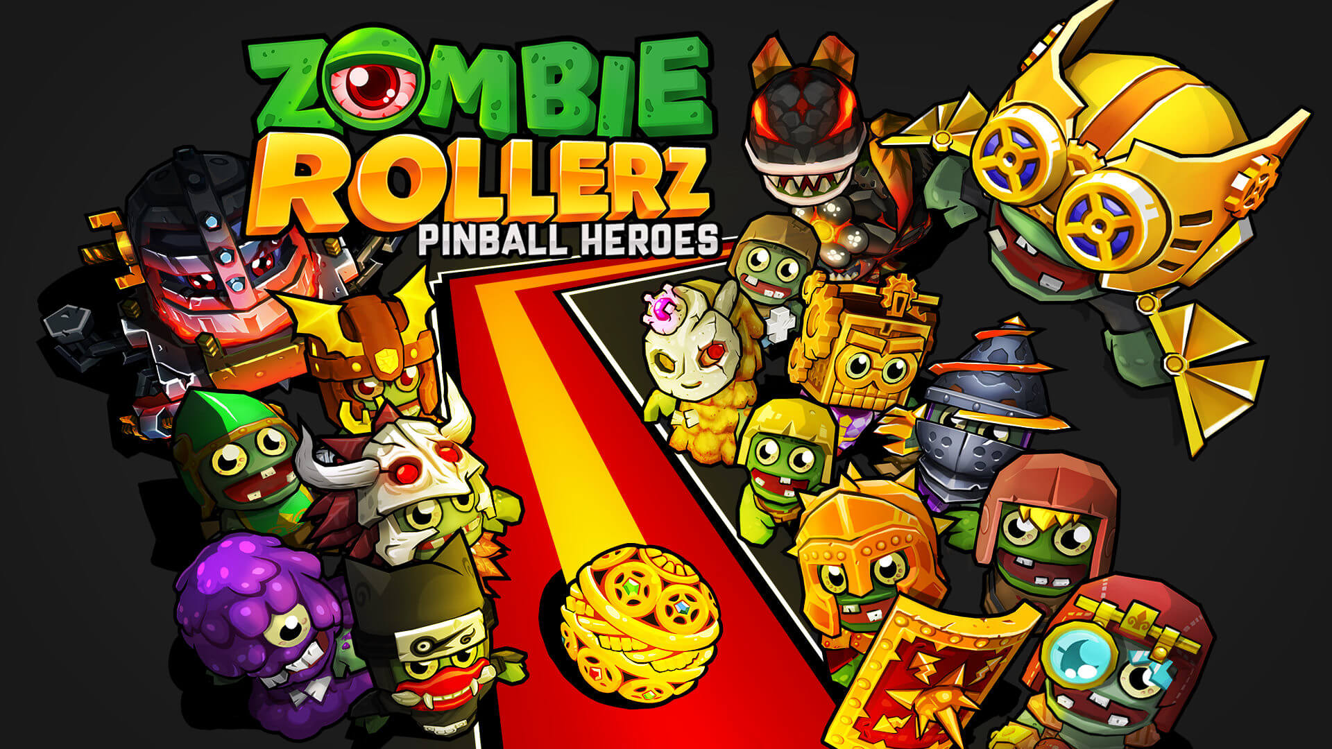 Zombie Rollerz: Pinball Heroes Key Art