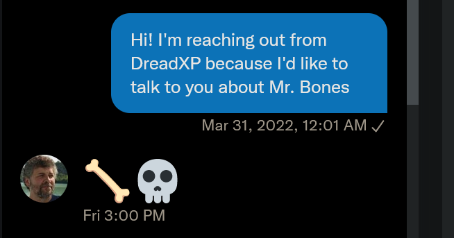 Mr. Bones Twitter