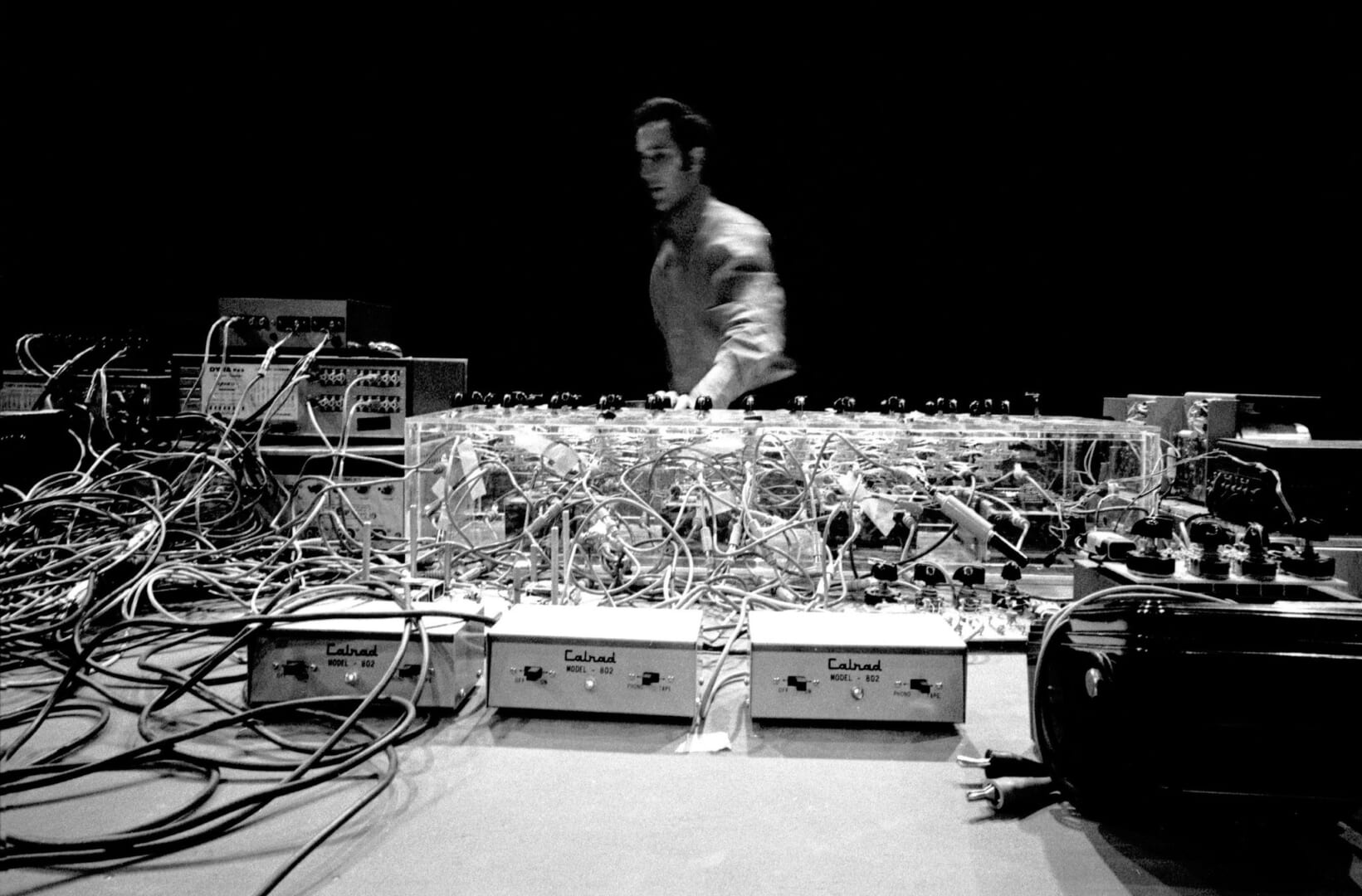 I don't have a caption, I just thought Steve Reich looked cool in this pic.