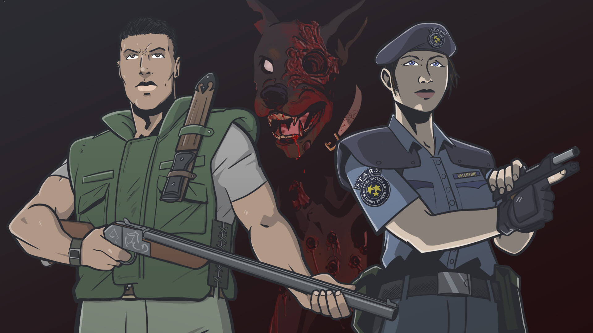 Key art for October Keegan's comci adaptation of George Romero's unused Resident Evil script