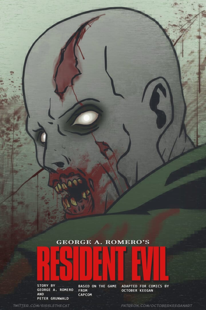 The title page of issue #1 is a clear homage to the first zombie seen in the Spencer estate