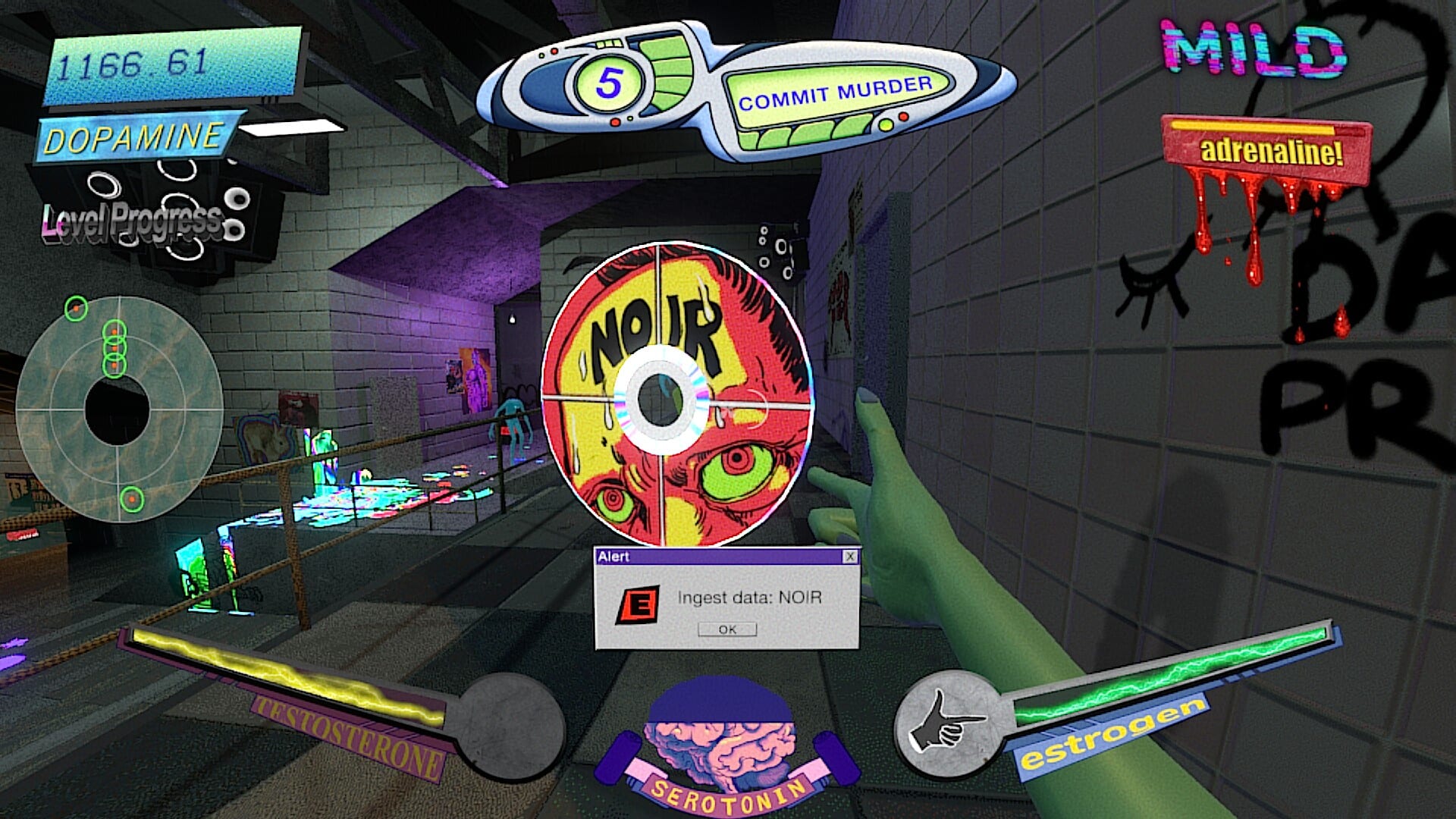 In Splatter you collect compact discs to upgrade your guns