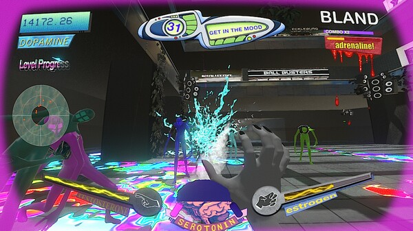 A variety of weapons allow the player to Splatter as they please