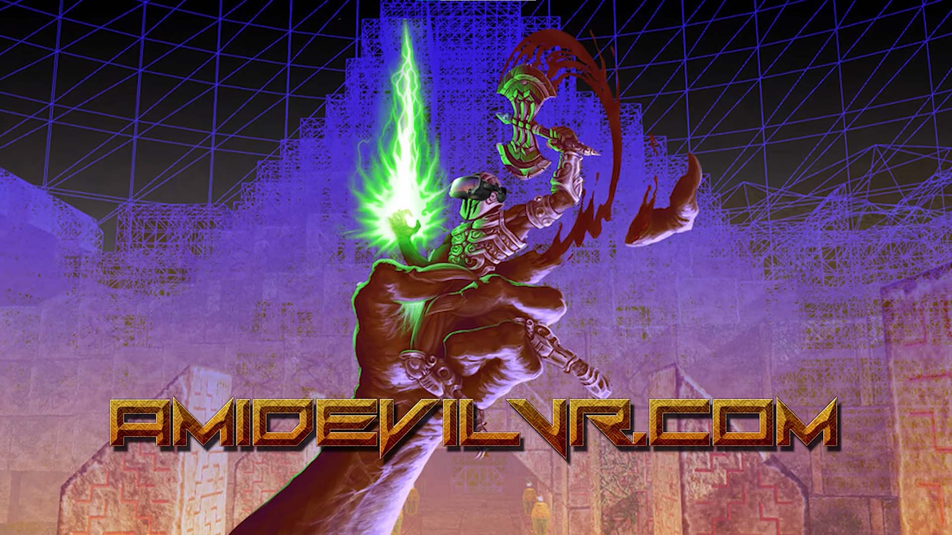 Title card from the trailer for Amid Evil VR